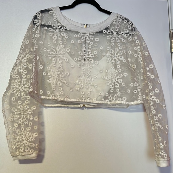 Nasty Gal Tops - Mesh crop top with tank